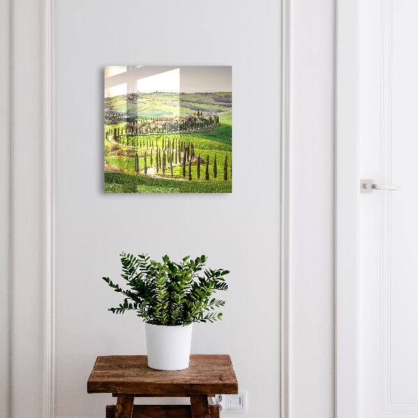 Key storage box Tuscan landscape