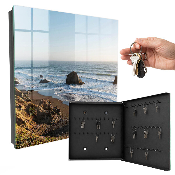 Key cabinet for wall Seaside landscape