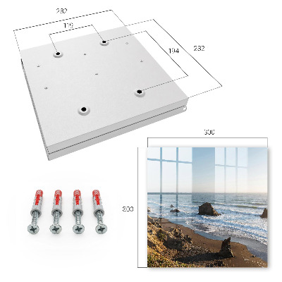Key cabinet for wall Seaside landscape