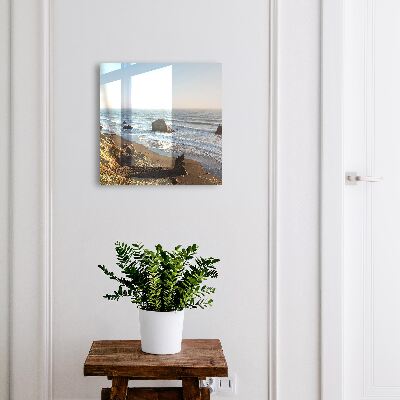 Key cabinet for wall Seaside landscape