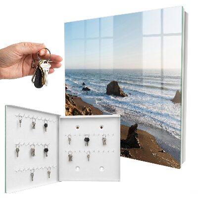 Key cabinet for wall Seaside landscape