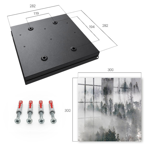 Key storage box Misty green
