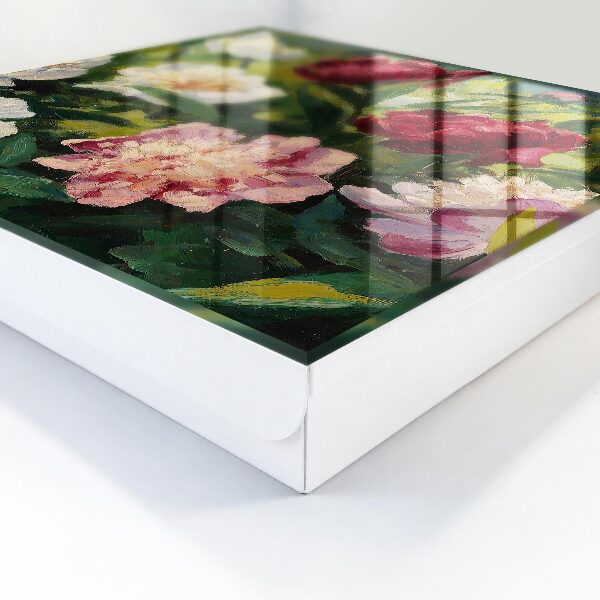 Key cabinet for wall Colorful flowers