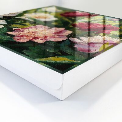 Key cabinet for wall Colorful flowers