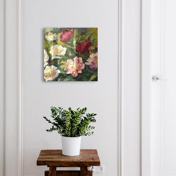 Key cabinet for wall Colorful flowers
