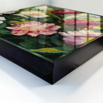 Key cabinet for wall Colorful flowers