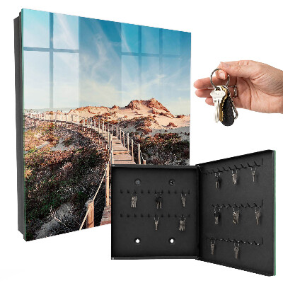 Key storage box Walking in the dunes