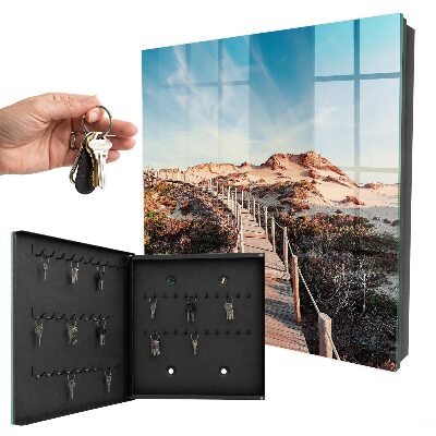 Key storage box Walking in the dunes