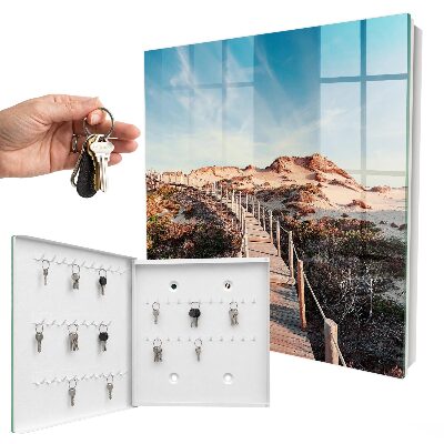 Key storage box Walking in the dunes