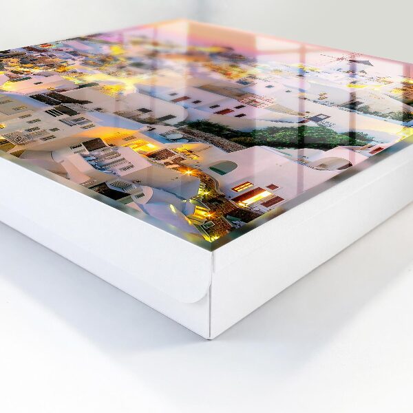 Key storage box Greek landscape
