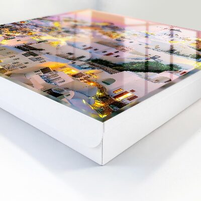 Key storage box Greek landscape