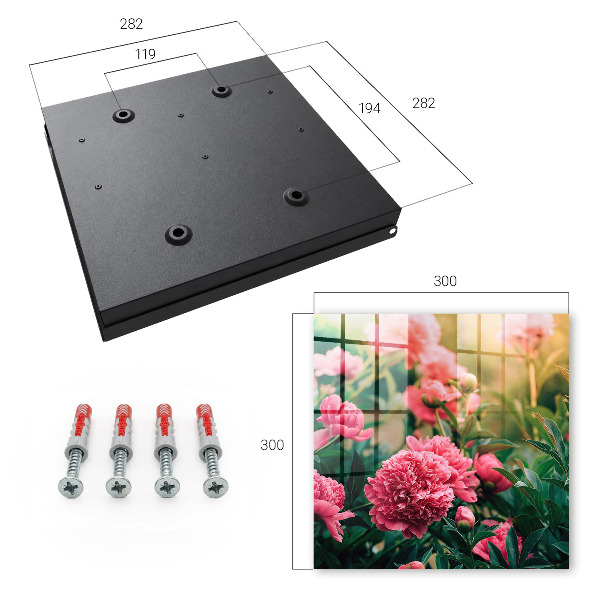 Key cabinet for wall Pink peonies