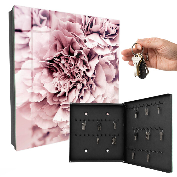 Key cabinet for wall Pink flower