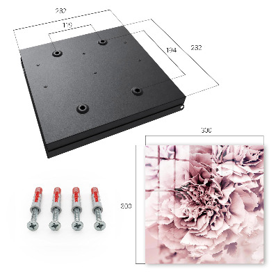 Key cabinet for wall Pink flower