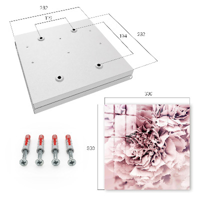Key cabinet for wall Pink flower
