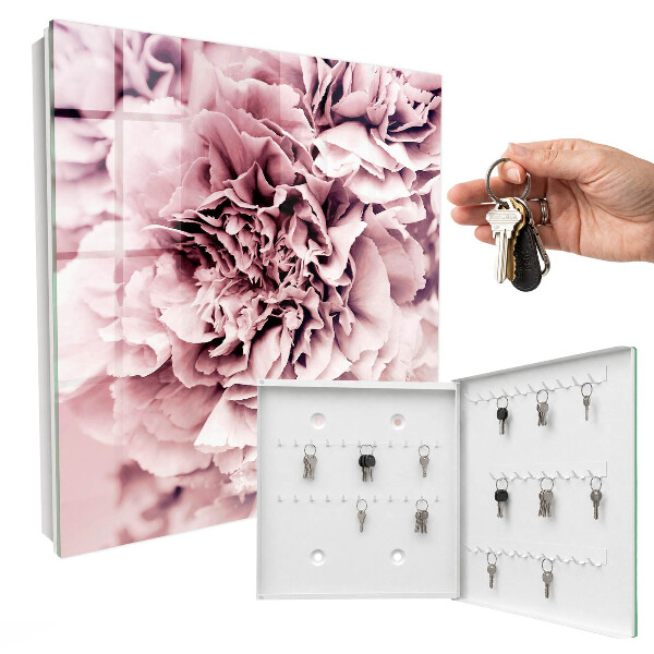 Key cabinet for wall Pink flower