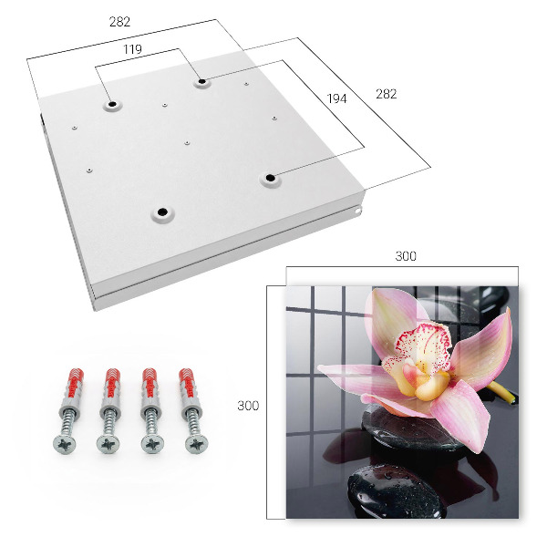 Key cabinet for wall Orchid stones