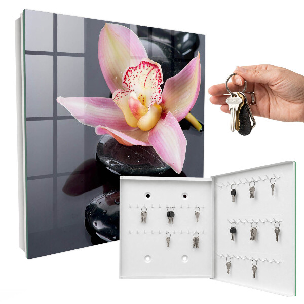 Key cabinet for wall Orchid stones