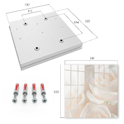 Key cabinet for wall Cream roses