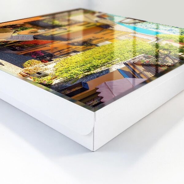Key cabinet for wall Colorful city