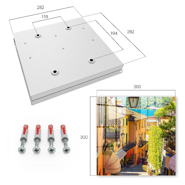 Key cabinet for wall Colorful city