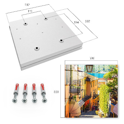 Key cabinet for wall Colorful city