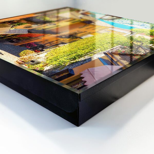 Key cabinet for wall Colorful city