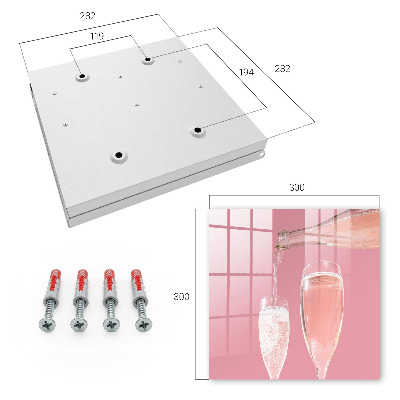 Key storage box Champagne glasses
