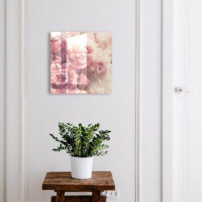 Key cabinet for wall Peony flowers