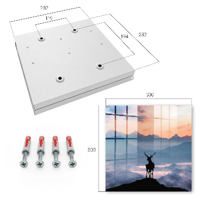 Key cabinet for wall Mountain harmony