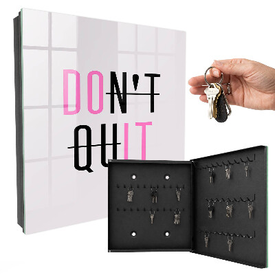 Key storage box Motivational typography