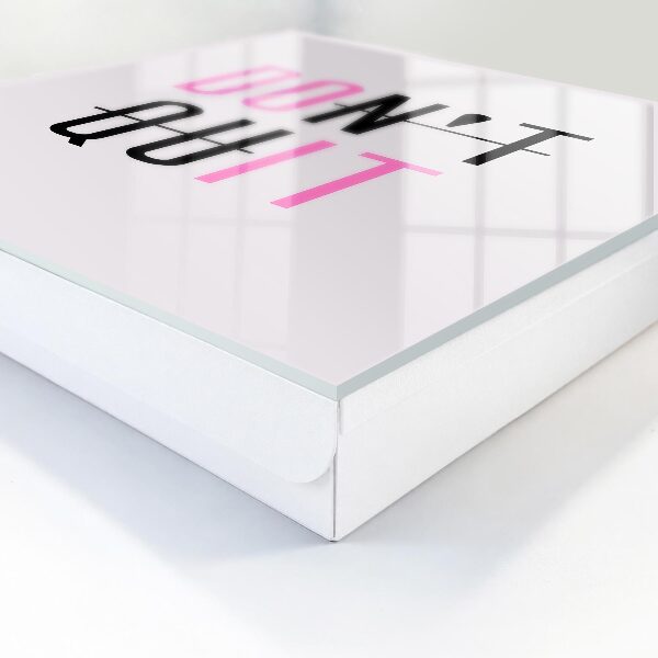 Key storage box Motivational typography