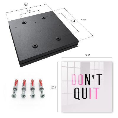 Key storage box Motivational typography