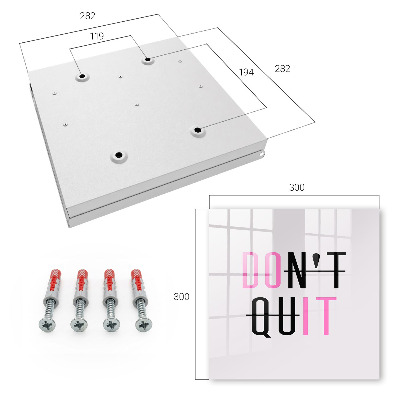 Key storage box Motivational typography