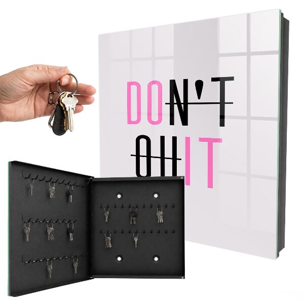 Key storage box Motivational typography