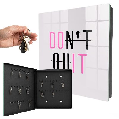 Key storage box Motivational typography
