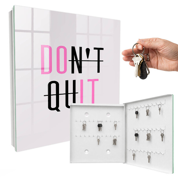 Key storage box Motivational typography