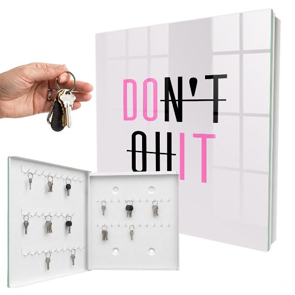 Key storage box Motivational typography
