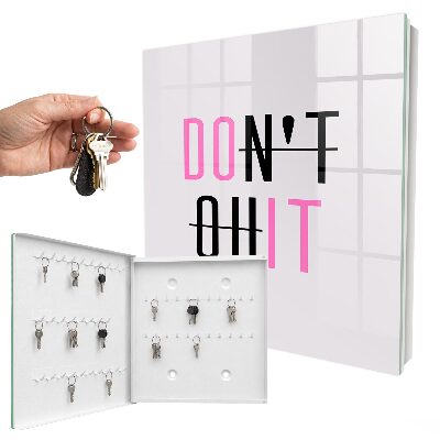 Key storage box Motivational typography