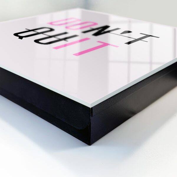Key storage box Motivational typography