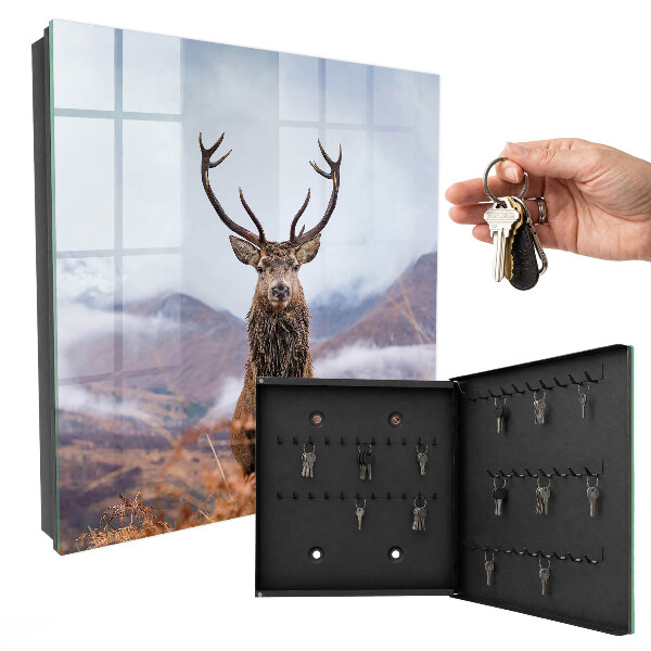 Key cabinet for wall Mountain deer
