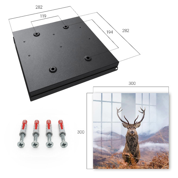 Key cabinet for wall Mountain deer