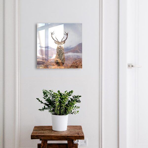 Key cabinet for wall Mountain deer