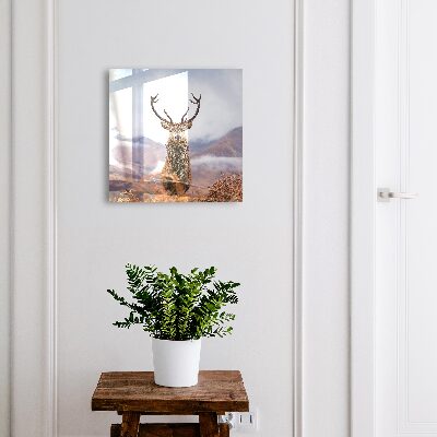 Key cabinet for wall Mountain deer