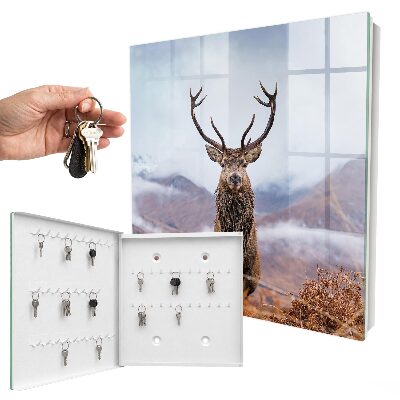 Key cabinet for wall Mountain deer