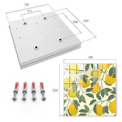 Key cabinet for wall Juicy lemons