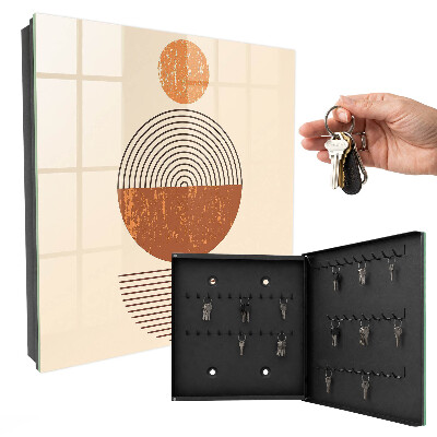 Key storage box Retro geometry