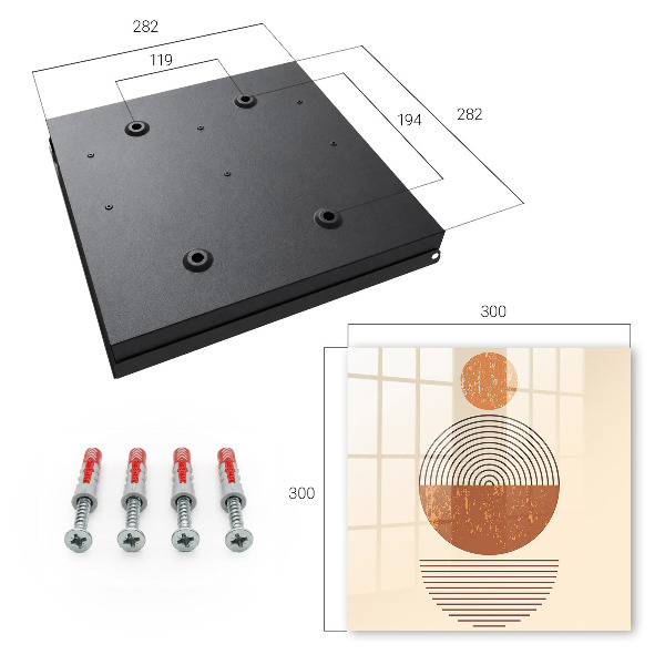 Key storage box Retro geometry