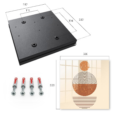 Key storage box Retro geometry