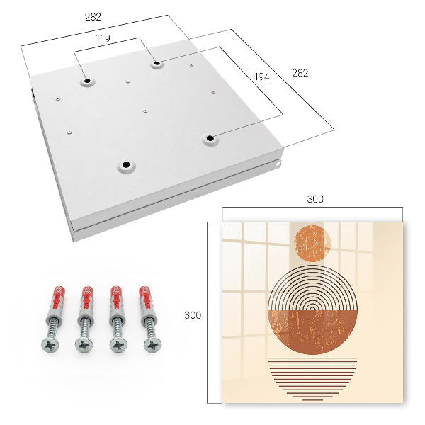 Key storage box Retro geometry